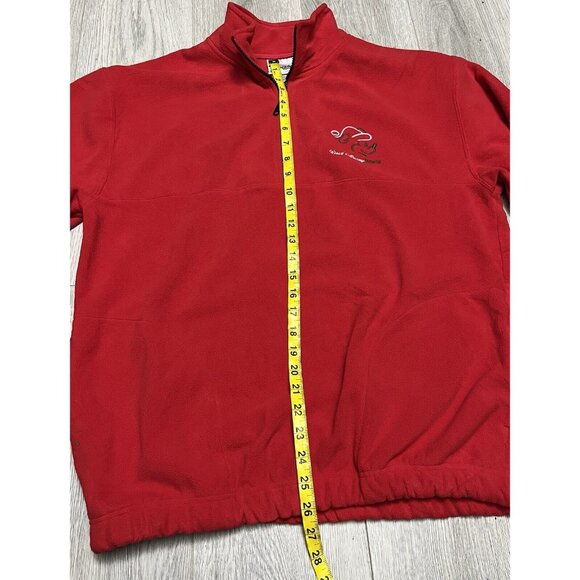 Walt Disney World Pullover Zip Up Sweater Red Christmas Mickey Mouse Medium - Picture 5 of 6